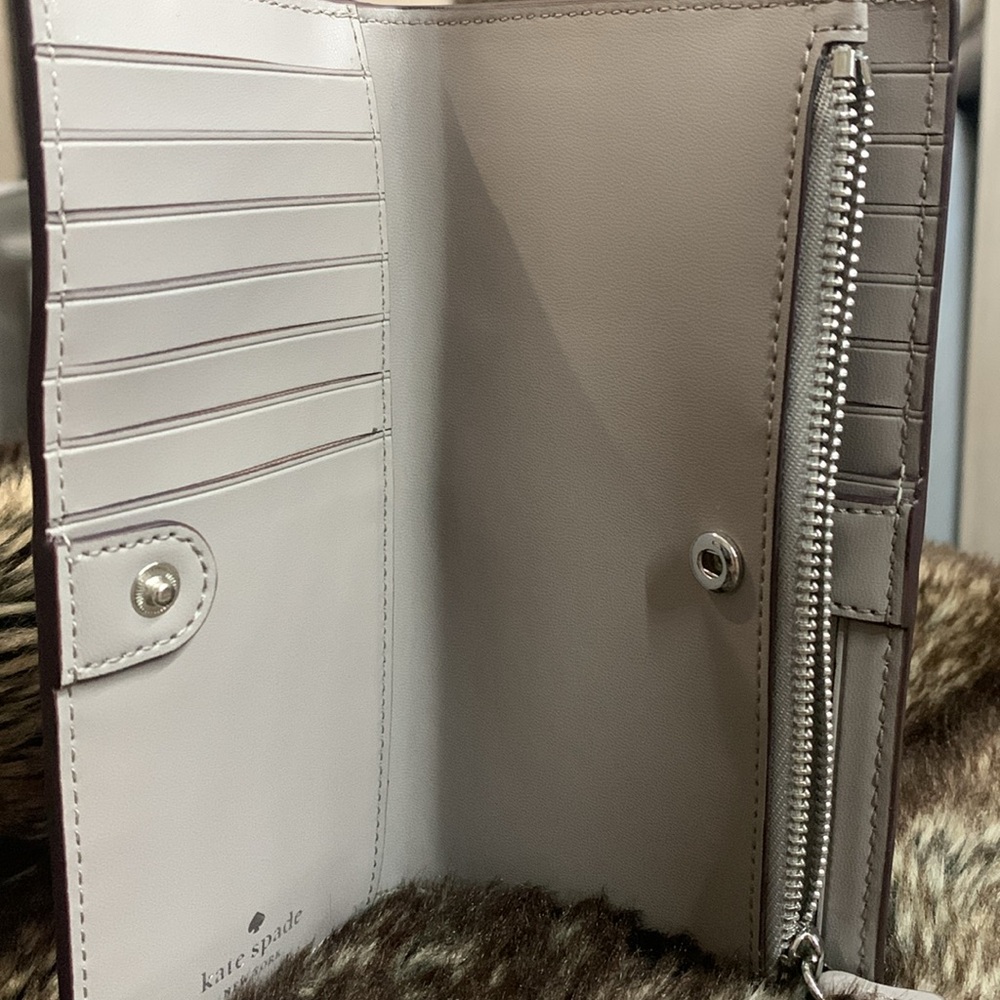 Kate Spade Pewter Grey Wallet-NWOT - Picture 6 of 12